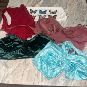 Various crop top bundle, size L
